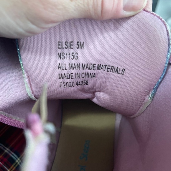 Natural Steps “Elsie” Pastel Glitter Rainbow Combat Boots - Picture 8 of 11